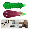 Party Decoration 2pcs Simulation Cucumber Model Artificial Vegetable Aubergine Decor Fake Glass DecorSparty