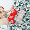 Рождественские украшения чулки снежинки плюшевые мерсеризованные бархат для семейного праздничного рождественского вечеринки подарки