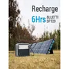 Solar Generator met zonnepaneel 120W SP120 omvatte 500Wh draagbare krachtcentrale met 2x120V AC -stopcontacten Batterij voor kampeertrip jachthuis
