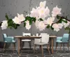 3d wallpapers mural pink flowers background wall living room bedroom sticker decoration Murals on the wallpaper rolls for walls papel de parede 3d home decor