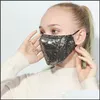 Masques de mode Bling Sequins Masque de protection en coton personnalisé en coton personnalisé anti-poussié