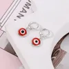 Orecchini pendenti Turchia Evil Eye per donna Occhi policromi rossi blu Anello per orecchio Evil Eye con montatura in rame