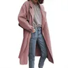 Winter Woolen Coat Women 2021 New Europe and America 5XL LOOSE TOP Yellow Pink Gray Fashion Jlends Jlends N1059 T220714