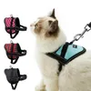 imbracatura del guinzaglio per animali domestici giubbotti riflettenti nylon mesh cucciolo gatto imbracatura del colletto servizio cane a piedi guinzaglio per chihuahua8075159