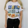 Kuakuayu hjn van gogh malarstwo vintage moda estetyczny biały t-shirt 90 s cute sztuka tee hipster grunge top 220402