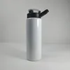 Local Warehouse Sublimation Water Bottle 26oz Tumblers Stainless Steel Travel Bottles with Handle White Blanks Drinking Cups A02