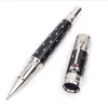 ترويج نافورة القلم إليزابيث الطبعة الأسود Metal M Rollerball Penp Pen الفاخرة الملكة الملكية مع العدد التسلسلي للماس