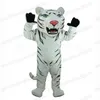 Halloween Tiger Mascot Kostuum Hoogwaardige Diersthema Karakter Carnival Unisex volwassenen Outfit Kerstfeest Game Kleedkostuum