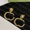 Klassisk bokstav örat Stud Rainbow Diamond Earrings Shiny Rhinestone Earrings Women Party Studs