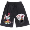 Men's Shorts Anime Killua Print Summer Man Woman Casual Loose Beach Cotton Short Pants