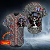 Vacker sockerskalle Personligt namn Baseball Jersey Shirt 3D Printed S Hip Hop Tops Love Gift 220706