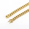 Catene Collana in oro in acciaio inossidabile Placcatura a colori di alta qualità Curb Catena cubana Accessori per uomo Donna Gioielli GiftChains Godl22