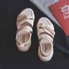 2021 Summer Gladiator Chunky Sandals Platform Casual Sandal For Woman Ladies Females Thick Soles Women's Beach Shoes Black White G220518