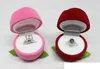 Flocage rouge boîte à bijoux Rose romantique bague de mariage boucle d'oreille pendentif collier bijoux affichage boîte-cadeau bijoux emballage
