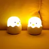 Night Lights Led Egg Shell Lamp Silicone Darum Light Touch Switch For Children Kids Baby Bedroom Decorative Maison Bedside BedNight