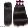 9A Brazilian Human Hair Weaves 3 Bundles With 4x4 Lace Closure Straight Body Wave Loose Wave Deep Wave Kinky Curly Hair Wefts With6517128