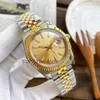 Heren dames datum gouden horloge 41 mm 36 mm 31 mm 28 mm roestvrijstalen armband Automatisch mechanisch quartz Watedesigner-horloges Bestand lichtgevend luxe horloge