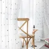 カーテンドレープホワイト刺繍カーテンリビングルームの寝室のためのチュールカラフルなドットキッズシアーウィンドウトリートメント