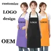 Customized Adult Adjustable Halflength Apron Kitchen el Restaurant Chef Waiter Chef Striped Apron OEM Factory Wholesale 220608