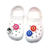 MOQ 10PCS Bad Bunny Evil Eyes Glow LED Lighting croc JIBZ Clignotant chaussures breloques boucles décorations Sparkle Cool chaussures accessoires fit femmes hommes sandales bracelet