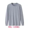 남자의 셔츠 긴 소매 겨울 가을 큰 크기 5xl 6xl 캐주얼 티셔츠면 7xl 홈 그린 블루 블랙 220810