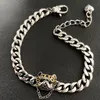 S3103 Fashion Jewelry Cute Bulldog Pendant Chain Bracelet Glasses Dog Bracelets