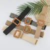 Cinture Vintage Bohemian Paglia intrecciata Cintura larga per le donne Fibbia in legno Abito da donna Moda Cinturino femminile AccessoriCinture Smal22