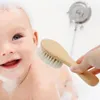 Сублимация новорожденного младенца натуральные деревянные мальчики девушки мягкие шерстяные волосы кисти головки головки младенческие головки массажер портативный ванна кисти расческа для детей