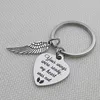 Keychains Drop Memorial Jewelry Dina vingar var redo Mitt hjärta var inte nyckelringsgåva Remembrance Keyring Gift Keychains