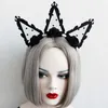 Gothic Style Black Headband Crown Halloween Mesh Headbands Crown Stage Shows Nightclub Bar Sexy Hair Accessories