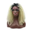 Afro Kinky Wave Spiral Curl Perruques Front Lace Black Curly Hair Wig