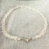 1 pièces Style ethnique pierre naturelle cristal collier amour aimant boucle cassé os chaîne irrégulière pierre Semi-précieuse plage