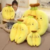 35 70 cm kreativ tecknad banan plysch kudde kawaii soffa kudde baby leksak söta docka barn frukt leksaker gåva 220531