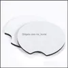 Mats Pads Table Decoration Accessories Kitchen Dining Bar Home Garden Ll Blank White Neoprene Rubber Car Coaster For Sub D3X