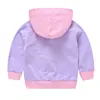 Bawełniane dziewczęta płaszcz wiosenny kreskówek haftowane małe bluzy kwiatowe dla dzieci dziecięce ubrania dla dzieci J220718