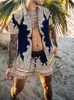 Men's Tracksuits Hawaiian Set Mens Printing Short Sleeve Summer Casual Floral Shirt Beach Two Piece Suit 2022 Fashion Men Sets S-3xlMen's