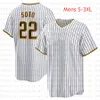 2022 Stitched Baseball Jersey 22 Juan Soto City Connect White/Brown Tan/Brown Brown Road Replica Player Jersey Mens Women Youth