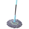 Nuovo design personalizzato domestico personalizzato casa pulizia pulizia detergente rotante mop bagnato a secco magic mop twist microfiber mop con manico