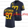 Niestandardowe Michigan Wolverines Jersey TM 42 Patch Oxford NCAA College Football Aidan Hutchinson Daxton Hill Cade McNamara Hassan Haskins Tom