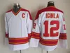 C2604 Vintage 12 Jarome Iginla Hokey Forma Erkekler 2002 Nation Team Siyah Kırmızı Dikişli Gömlek C Yaması M-XXXL