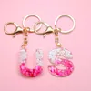 Fashion 26 Initial Letter Temperament Key Chain Acrylic A-Z Keyrings Car Bag Pendant Key Ring Simple Party Gift