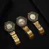 Armbanduhr Gold Skull Lion Lion Tiger Marke Top Luxus Uhren Herren -Business -Stil Armbanduhr Edelstahl Uhr für Männer Reloj Hombrew