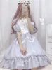 HSTARかわいい女性のロリータオペレーションフラウンスレーストリム日本原宿長袖人形ドレス妖精のvestidos 220317