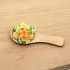 Simulation Food Wooden Spoon Party Favor Creative Children's Toy Keychains DIY Fridge Magnet Decorative Crafts Ornaments