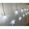 Strings 1m Christmas Snowflake Light String LED Snow Curtain Fairy Lamp Remote Control Wedding Background Bedroom Decor Timing LightLED Stri