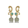 Dangle Chandelier 디자이너 오리지널 고대 금 장인 정신 Hetian Jade Bell Orchid Earrings Chinese Elements Classic Ladies Silver Jew