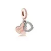 925 Silver Beads Rose Gold Charm Fits European Style Jewelry Bracelets1636186
