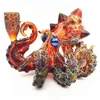 Glaswasserbong Octopus Bongs Buntes Rig 14,4 mm weibliches Gelenk Shisha Percolater Aah Catcher