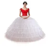 Vita nya 6 hoops petticoats för bröllopsklänning plus storlek fluffiga quinceanera klänningar levererar underkjol crinoline pettycoat hoop kjol