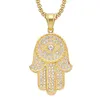 Pendentif Colliers Dropship Classique Main De Fatima Hamsa Collier Pendentifs Argent Couleur Chaîne Palm Déclaration Bijoux Pour Femmes Drop CenterPen